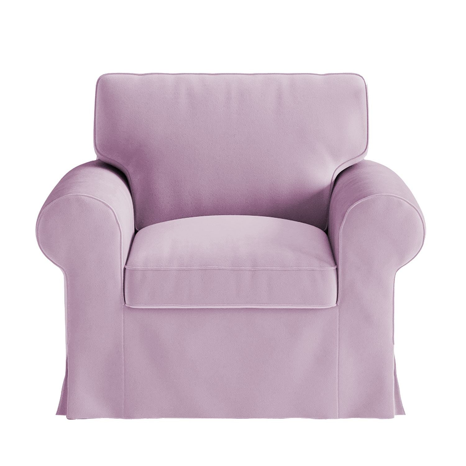 Ektorp Armchair Cover-Velvet Dusty rose
