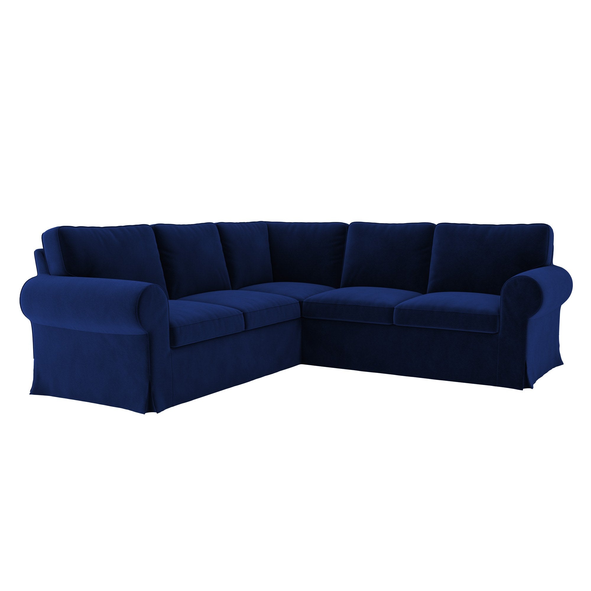 Ektorp 4 Seat Sofa Cover-Velvet cobalt blue-Velvet