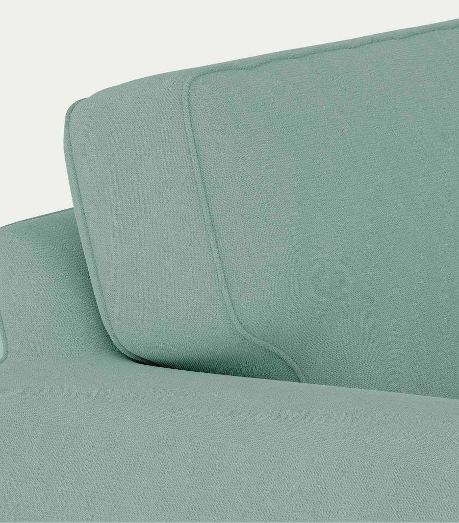 Ektorp Chaise Lounge with Arm Sofa Cover-Microfiber Mint