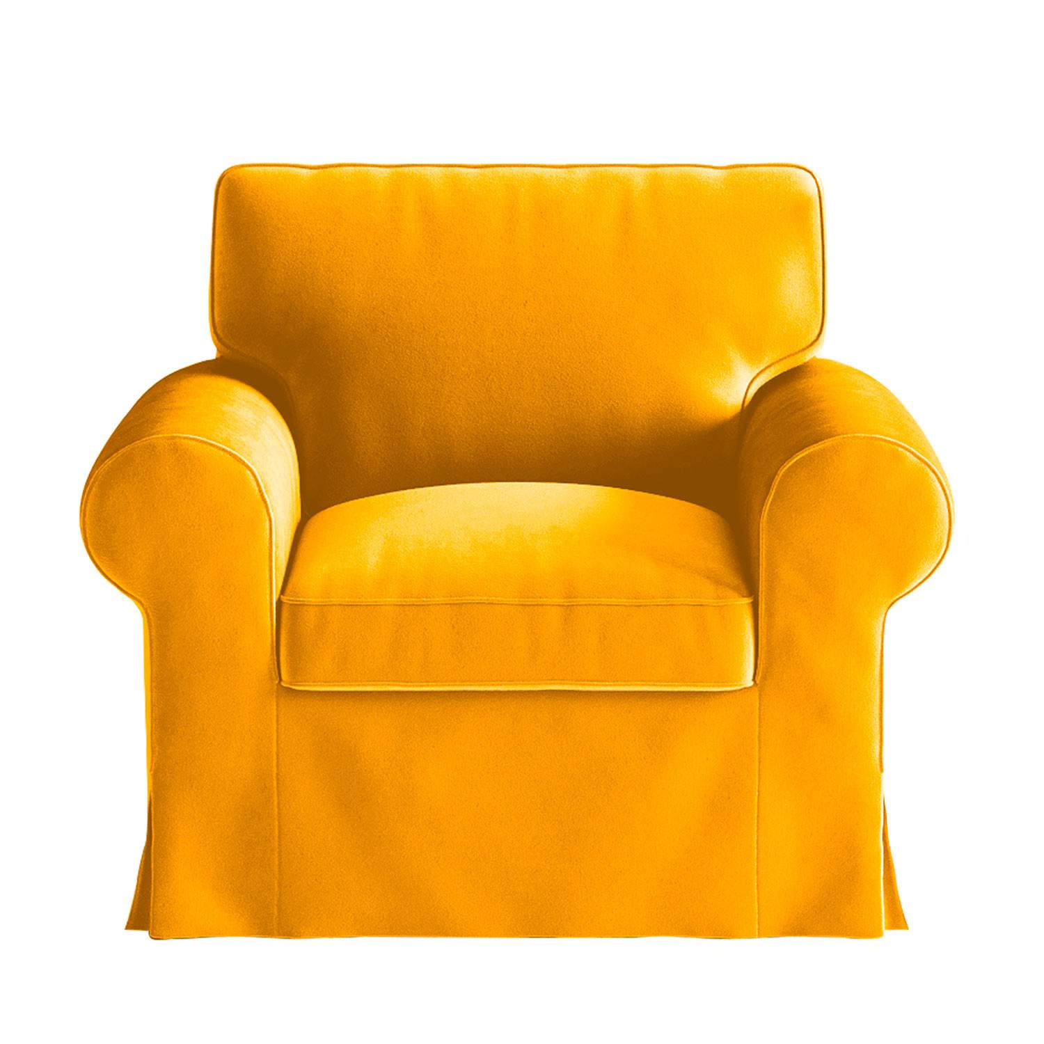 Ektorp Armchair Cover-Velvet Yellow