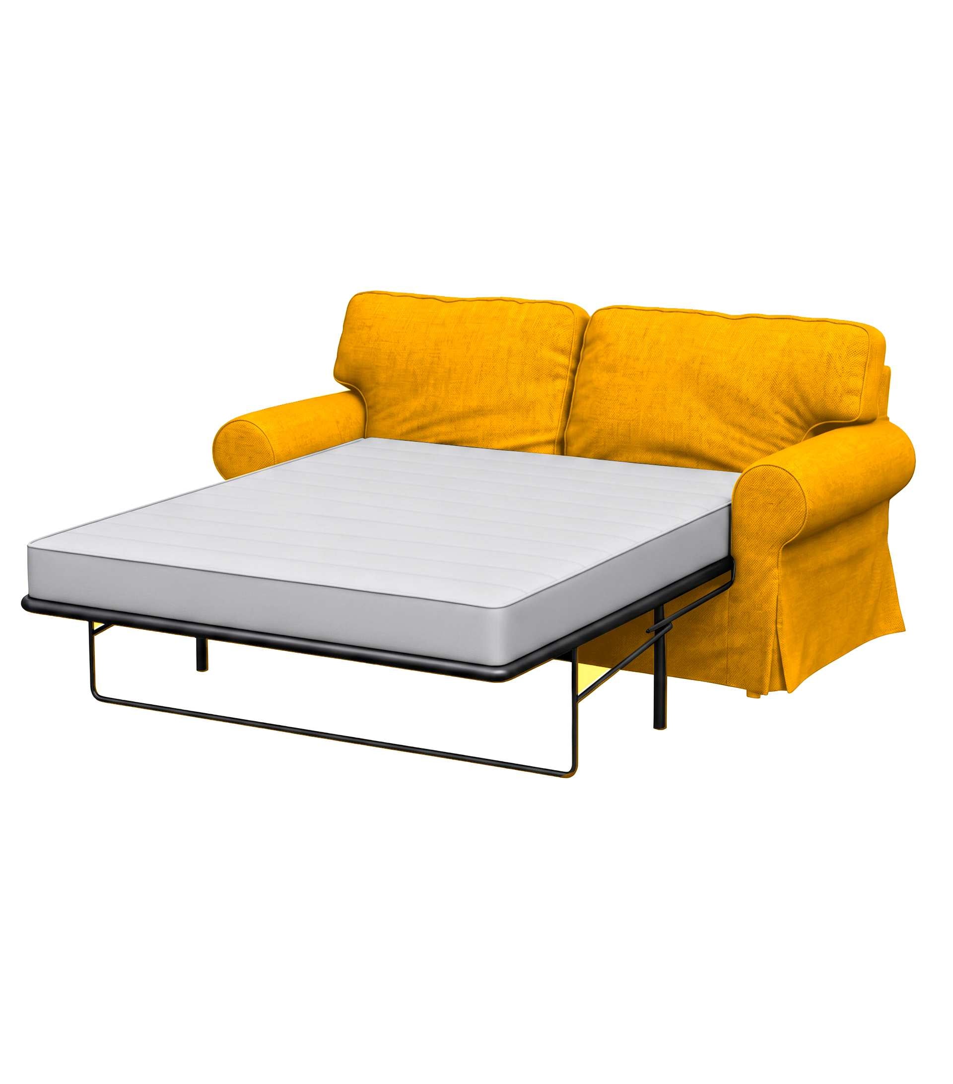 Ektorp Two-Seater Sofa Bed Cover-Mango-Structural Weave