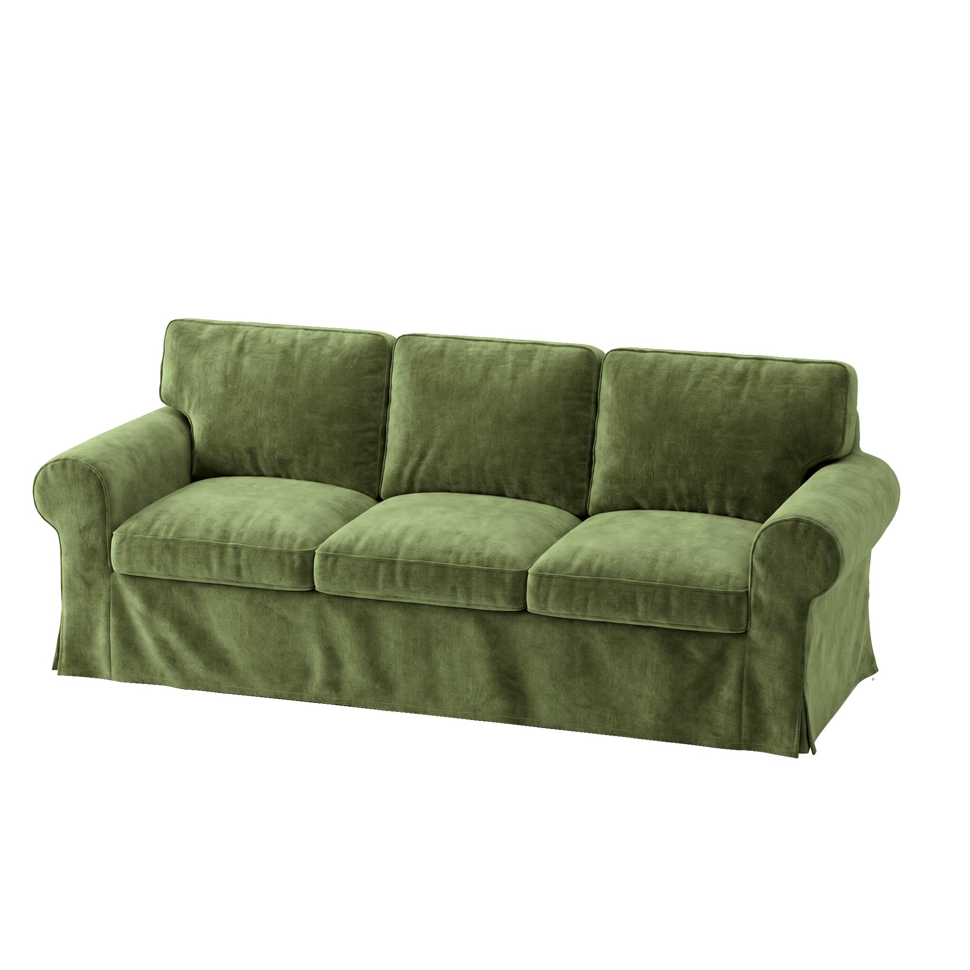 Ektorp 3 Seat Sofa Cover-Chenille Cypress Green