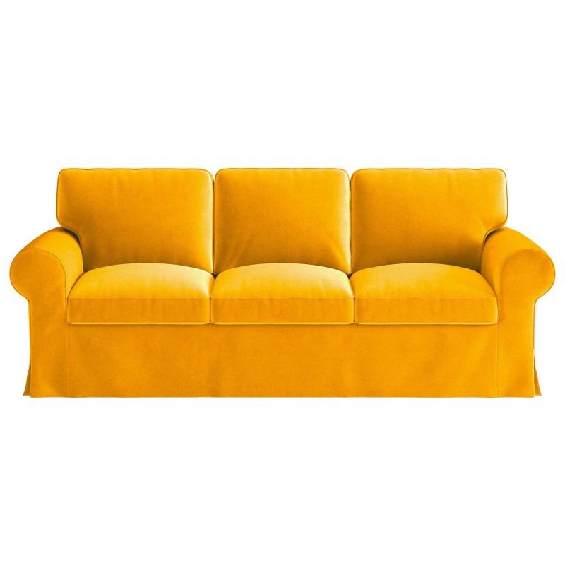 Ektorp 3 Seat Sofa Cover-Velvet Yellow