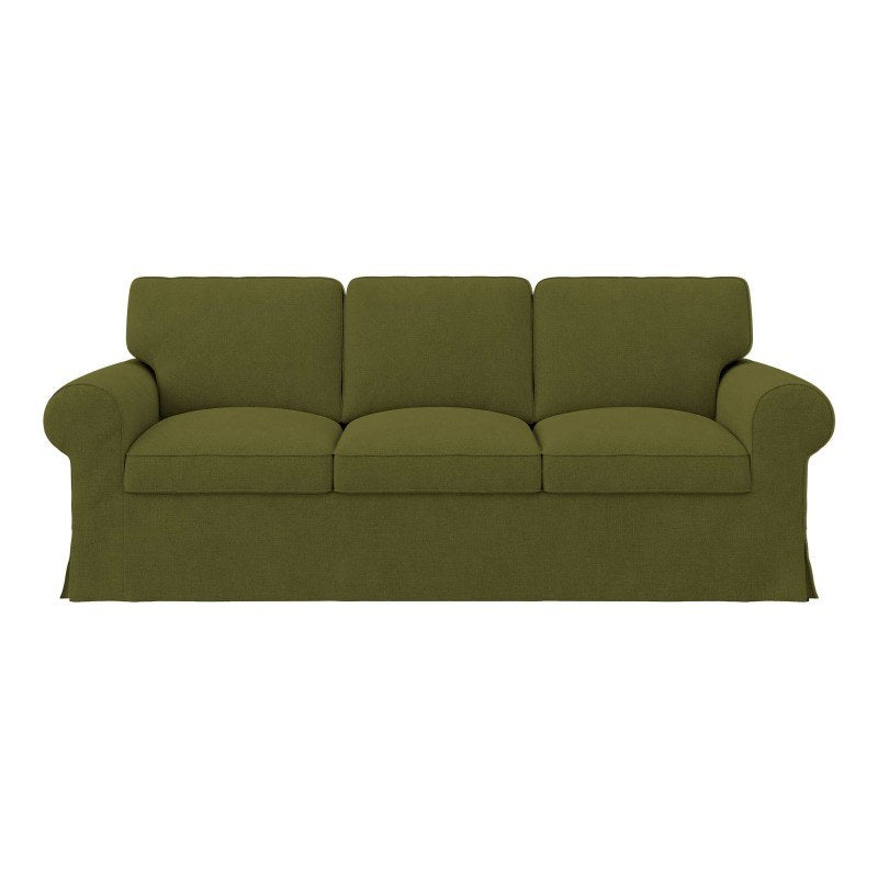 Ektorp 3 Seat Sofa Cover-Microfiber Olive
