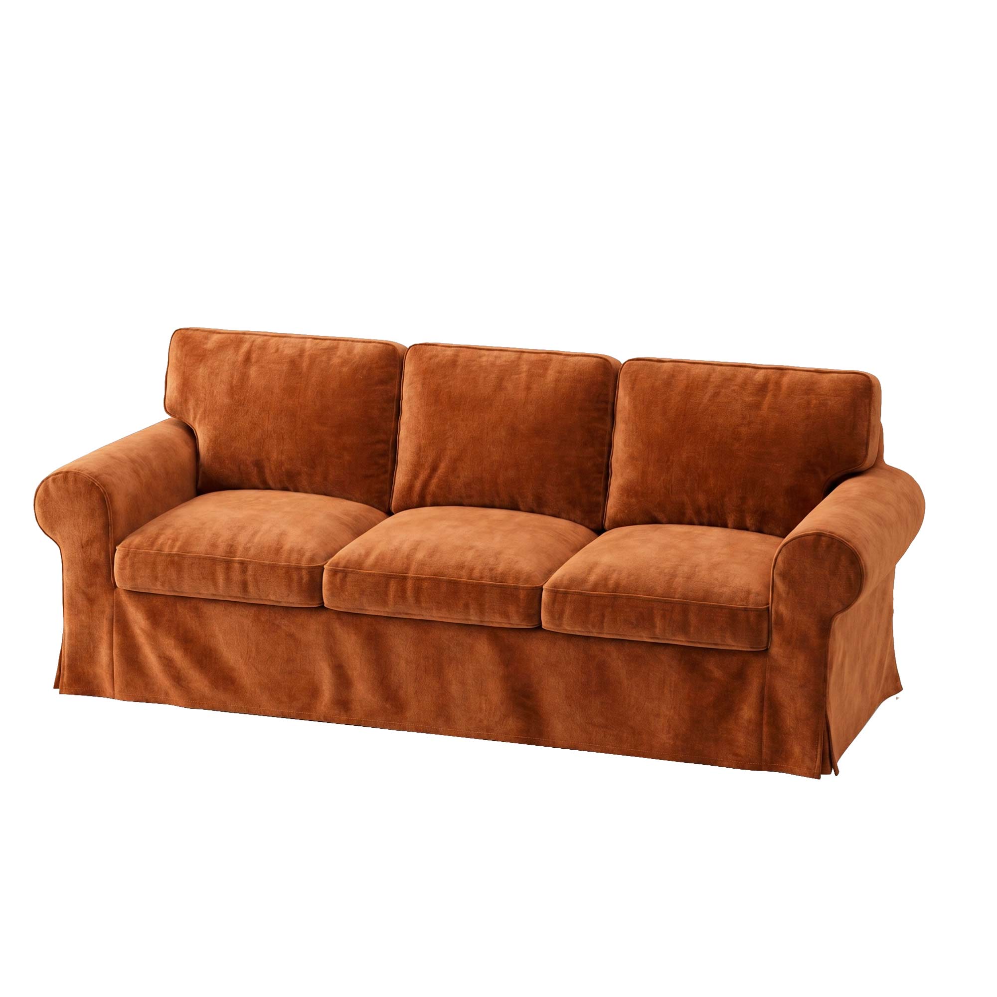 Ektorp 3 Seat Sofa Cover-Chenille Terracotta