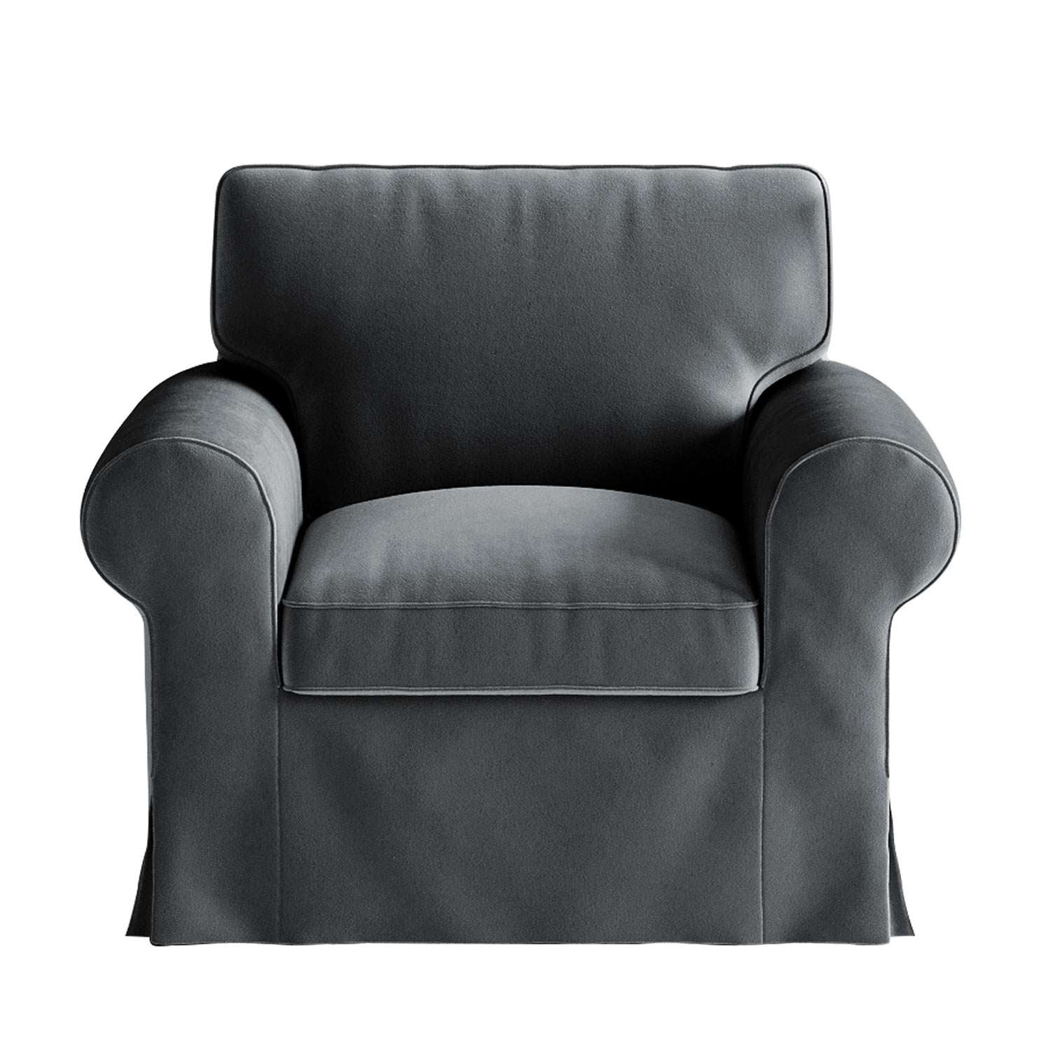 Ektorp Armchair Cover-Velvet Gray