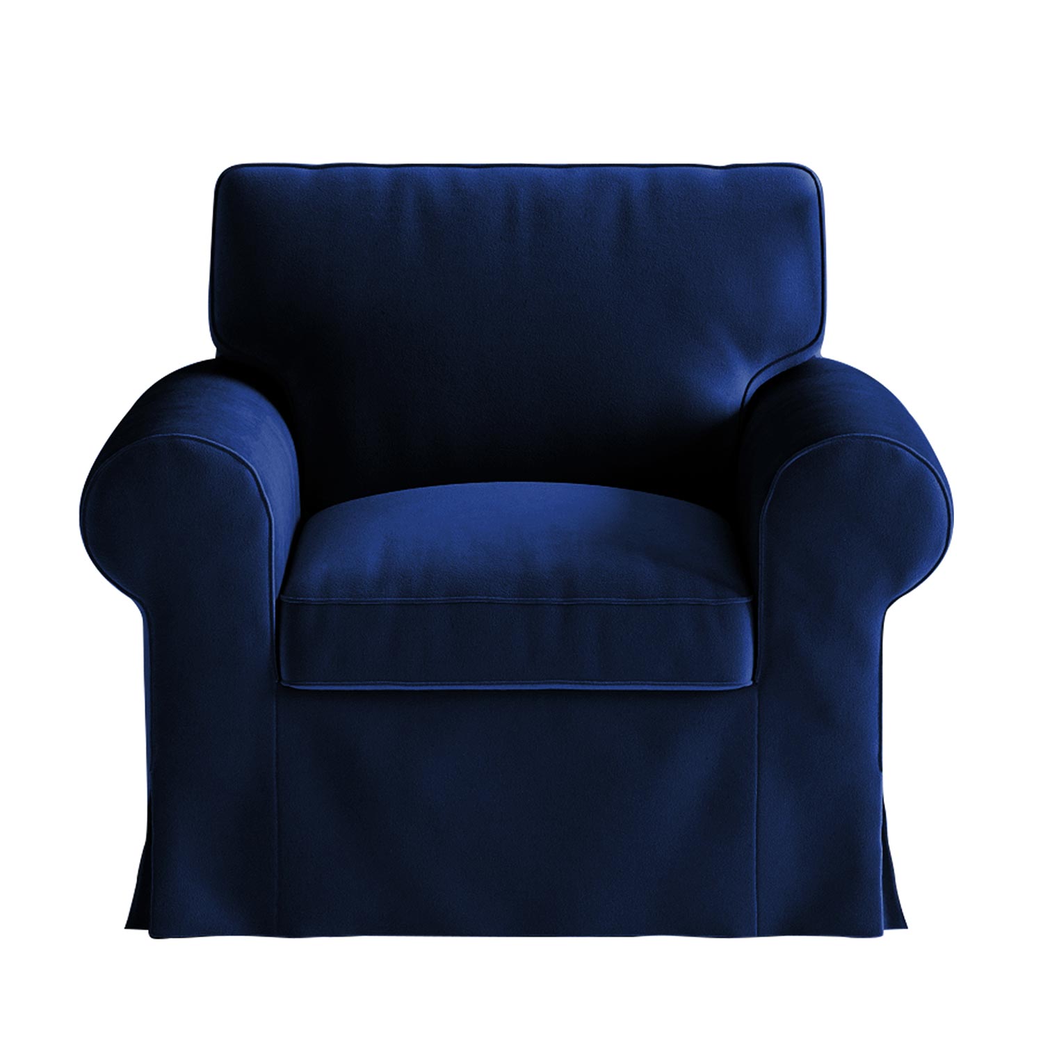 Ektorp Armchair Cover-Velvet Cobalt blue