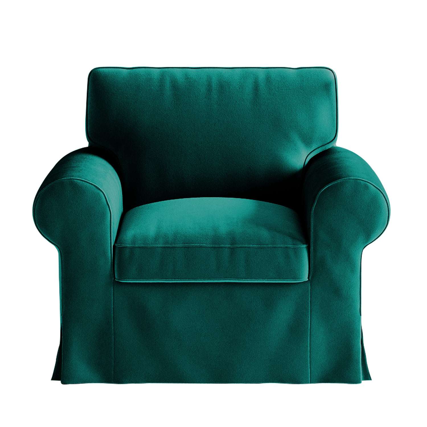 Ektorp Armchair Cover-Velvet Peacock