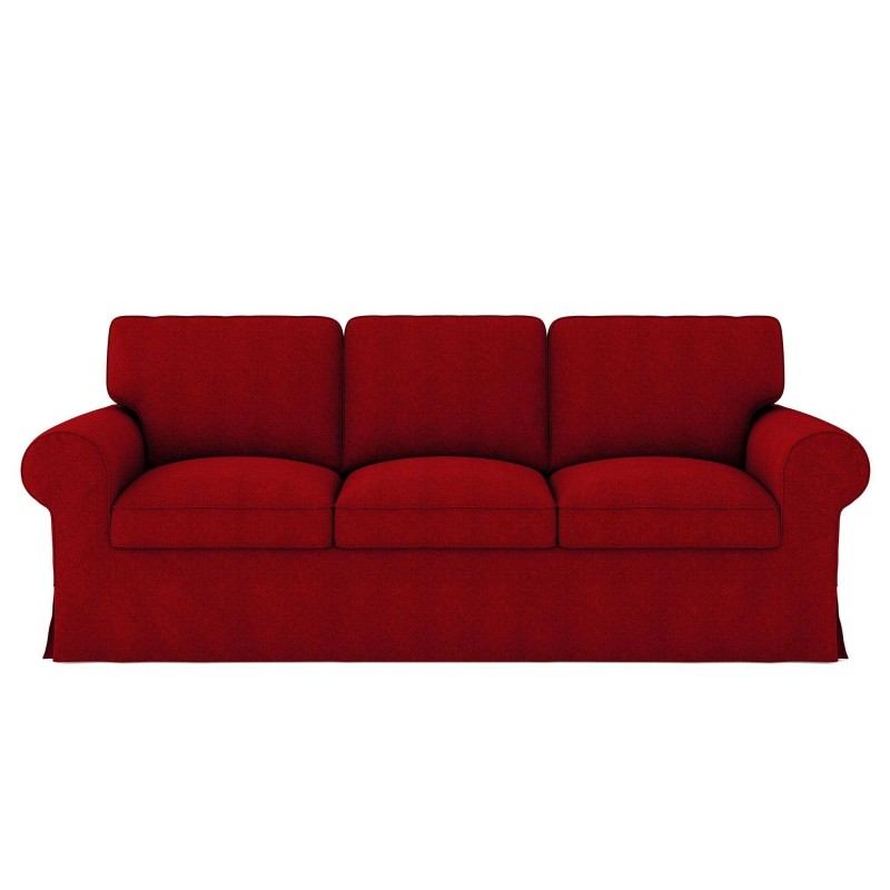 Ektorp 3 Seat Sofa Cover-Structural Weave Red