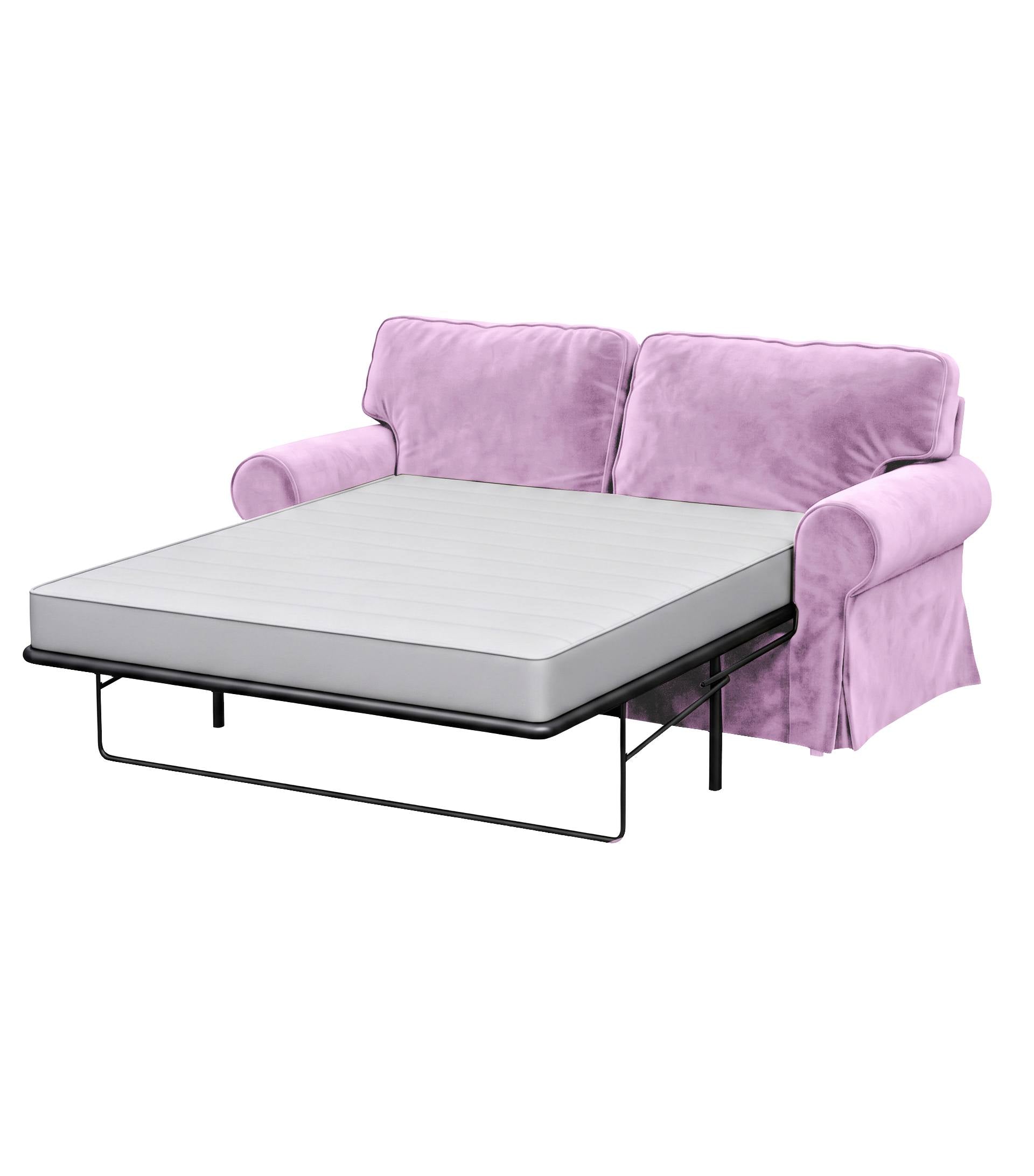 Ektorp Two-Seater Sofa Bed Cover-Dusty rose-Velvet