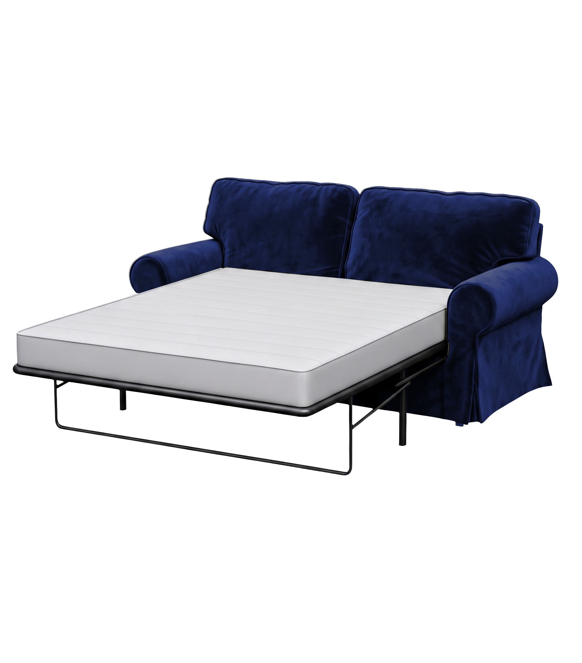 Ektorp Two-Seater Sofa Bed Cover-Cobalt blue-Velvet