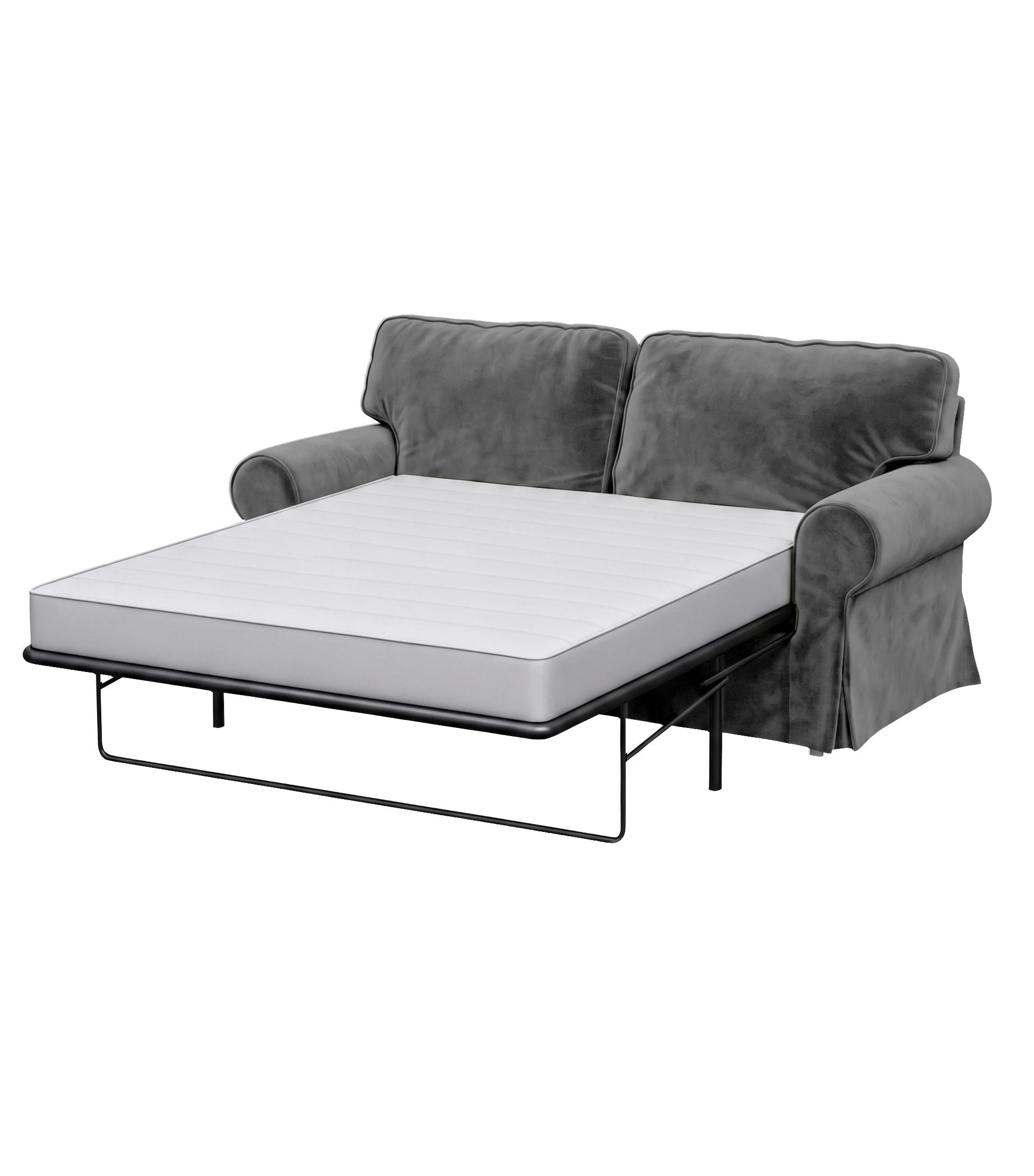 Ektorp Two-Seater Sofa Bed Cover-Gray-Velvet