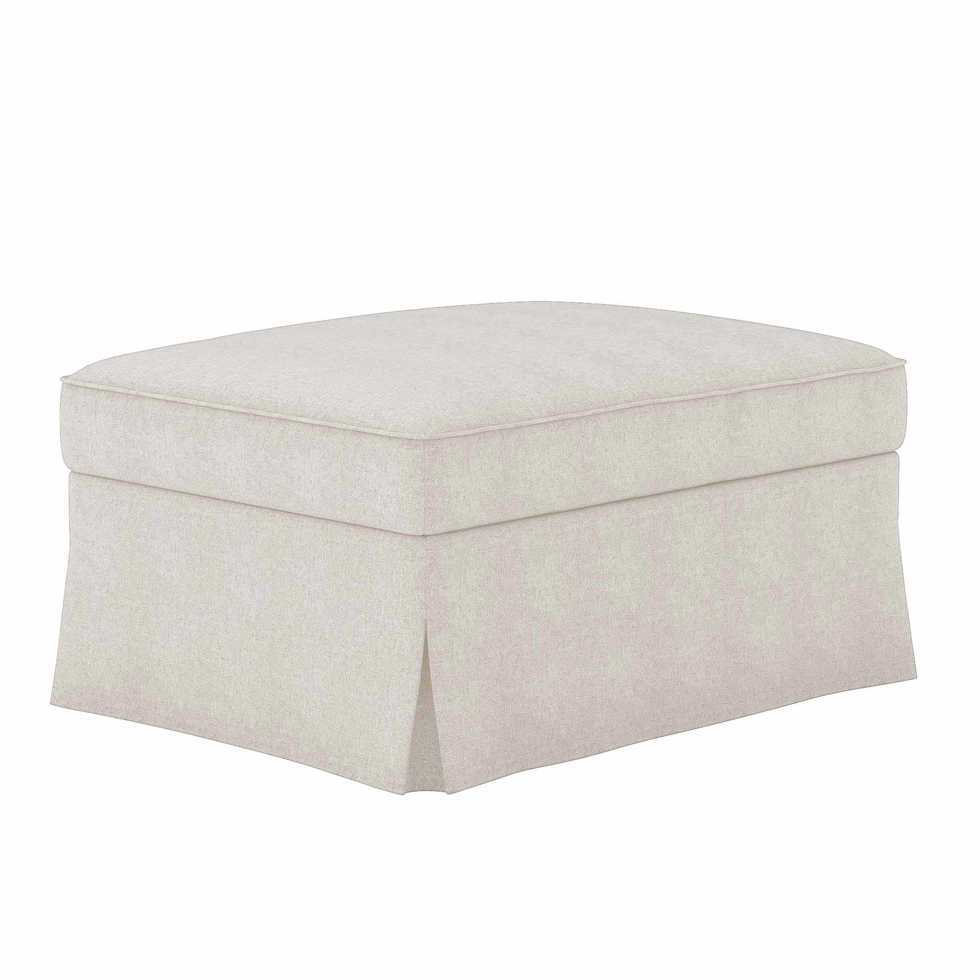 Ektorp Footstool Cover-Structural Weave-Cream