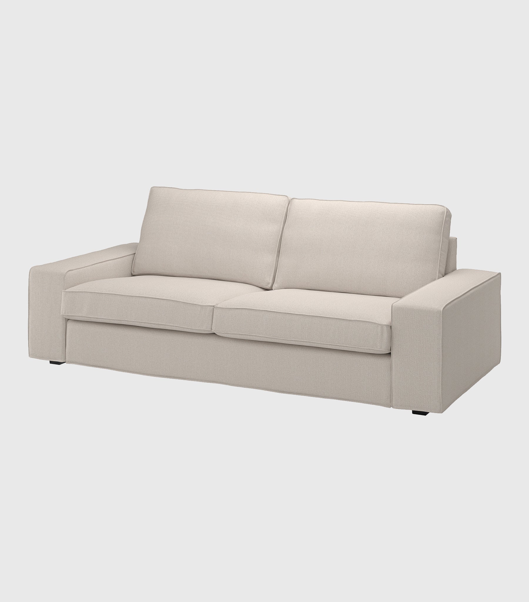 KIVIK 3 Seat Sofa Cover-Charcoal-Structural Weave