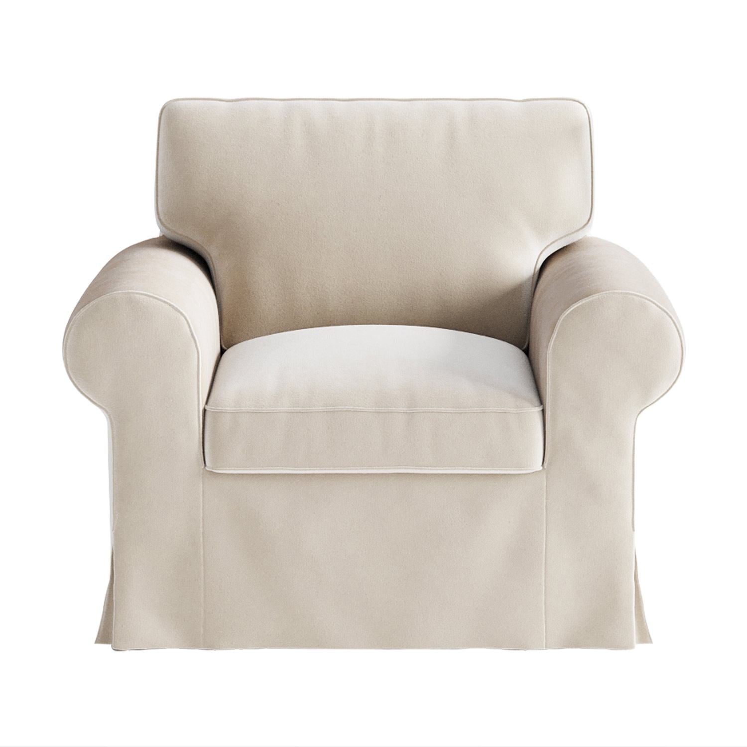 Ektorp Armchair Cover-Velvet Beige