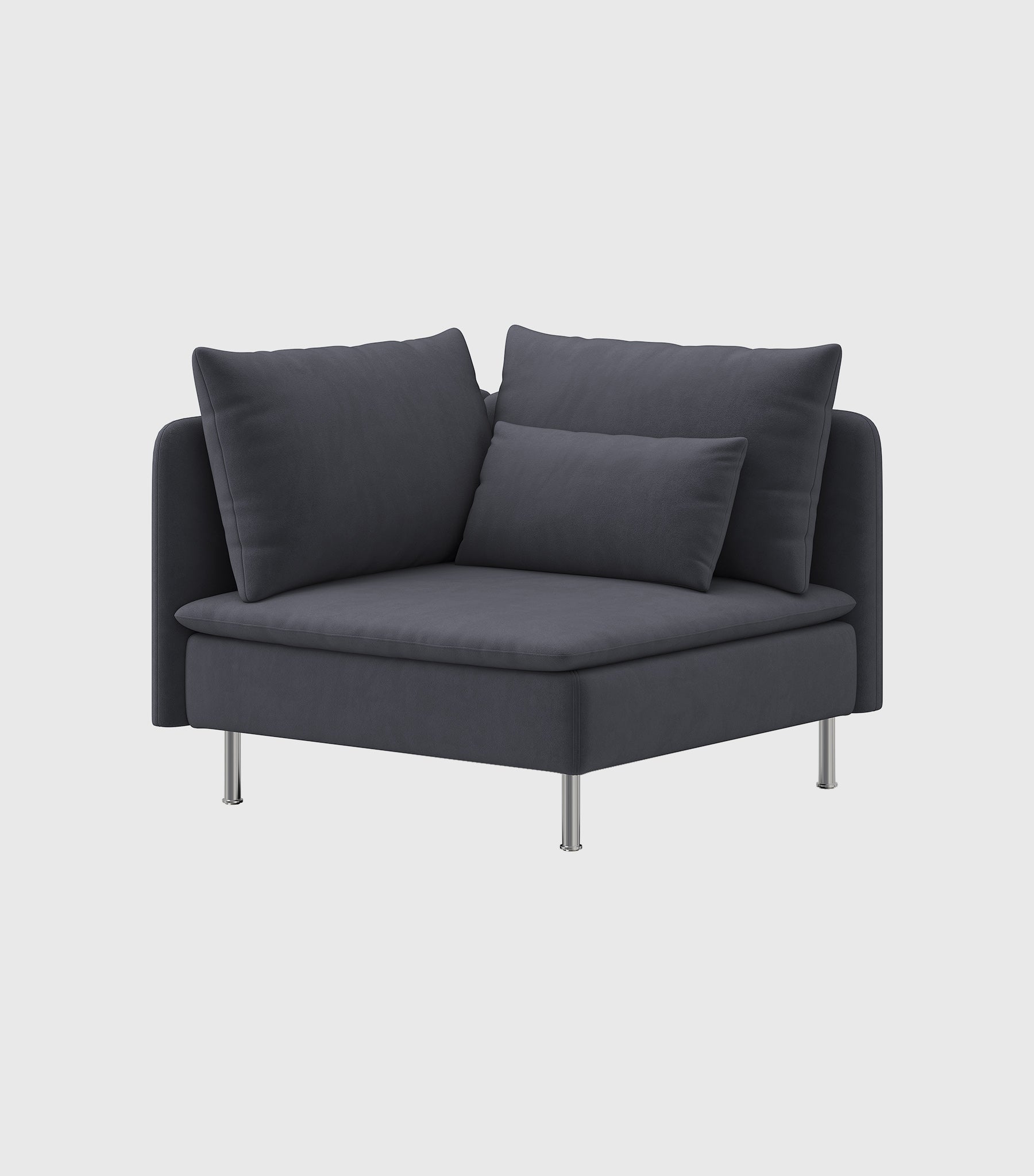 Soderhamn Corner Section Sofa Cover-Charcoal-Structural Weave