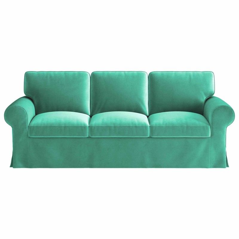 Ektorp 3 Seat Sofa Cover-Velvet Cyan