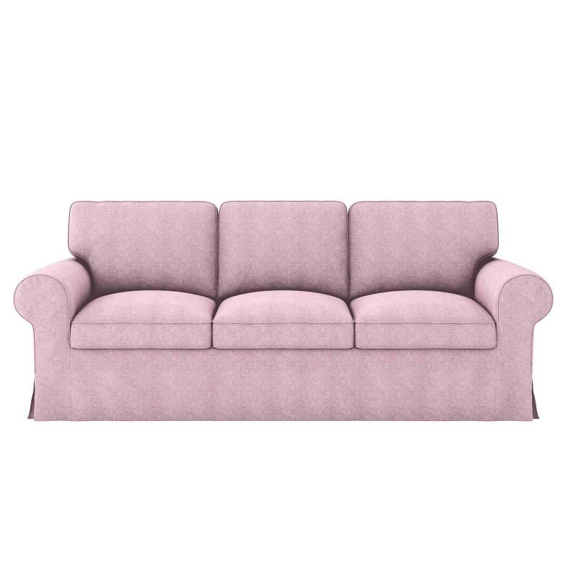 Ektorp 3 Seat Sofa Cover-Structural Weave Blush pink