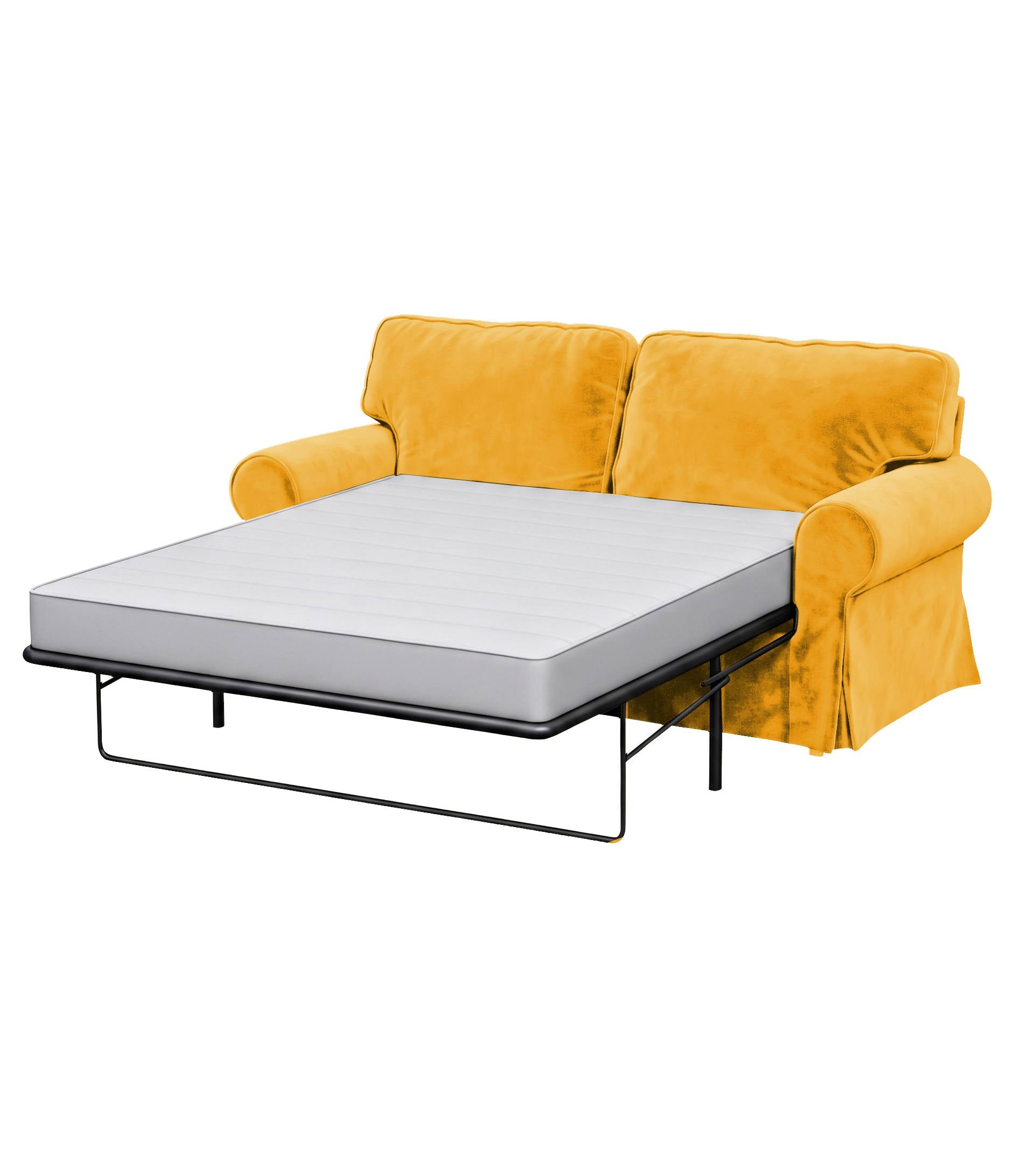 Ektorp Two-Seater Sofa Bed Cover-Yellow-Velvet