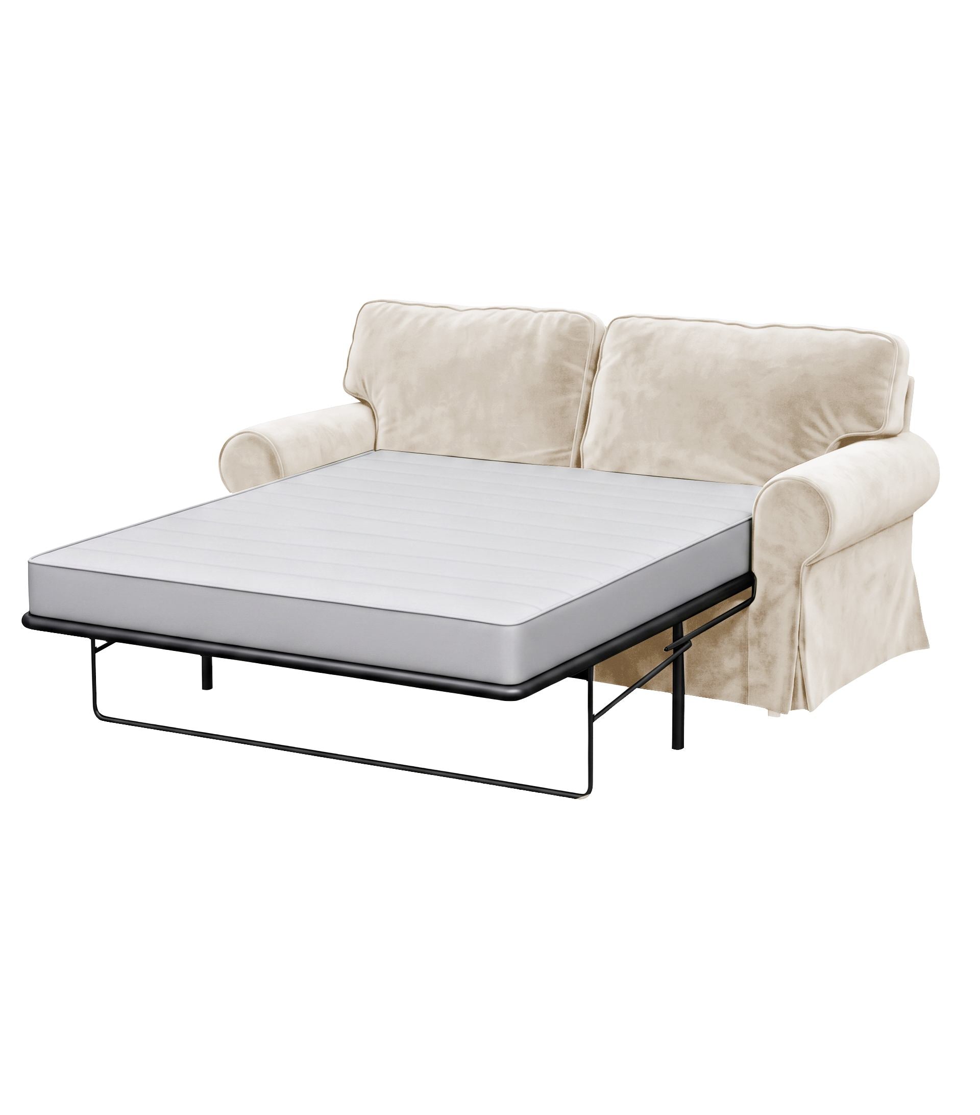 Ektorp Two-Seater Sofa Bed Cover-Beige-Velvet