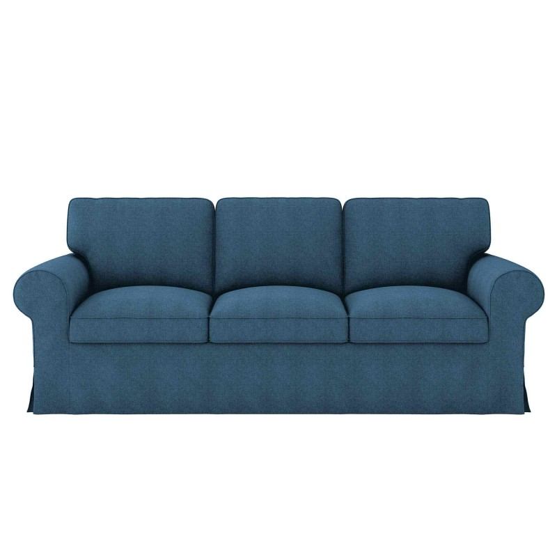 Ektorp 3 Seat Sofa Cover-Structural Weave Powder blue