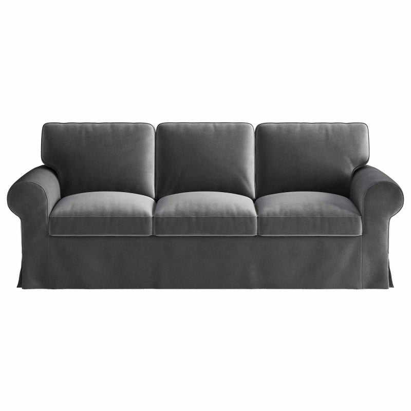 Ektorp 3 Seat Sofa Cover-Velvet Gray