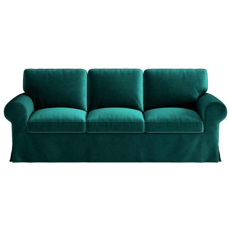 Ektorp 3 Seat Sofa Cover-Velvet Peacock