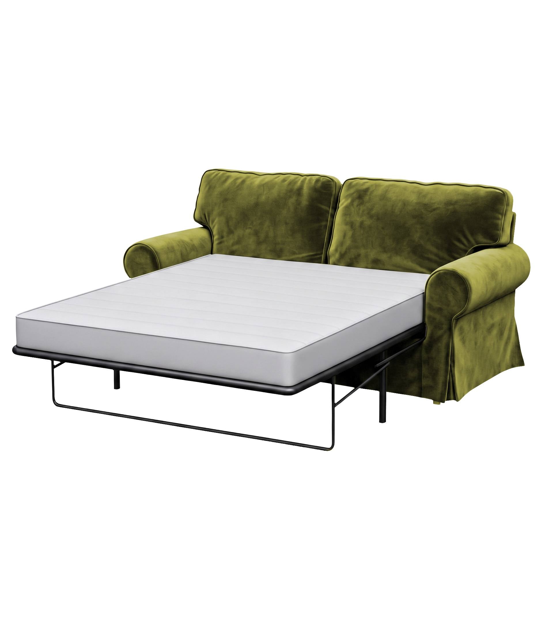 Ektorp Two-Seater Sofa Bed Cover-Olive-Velvet