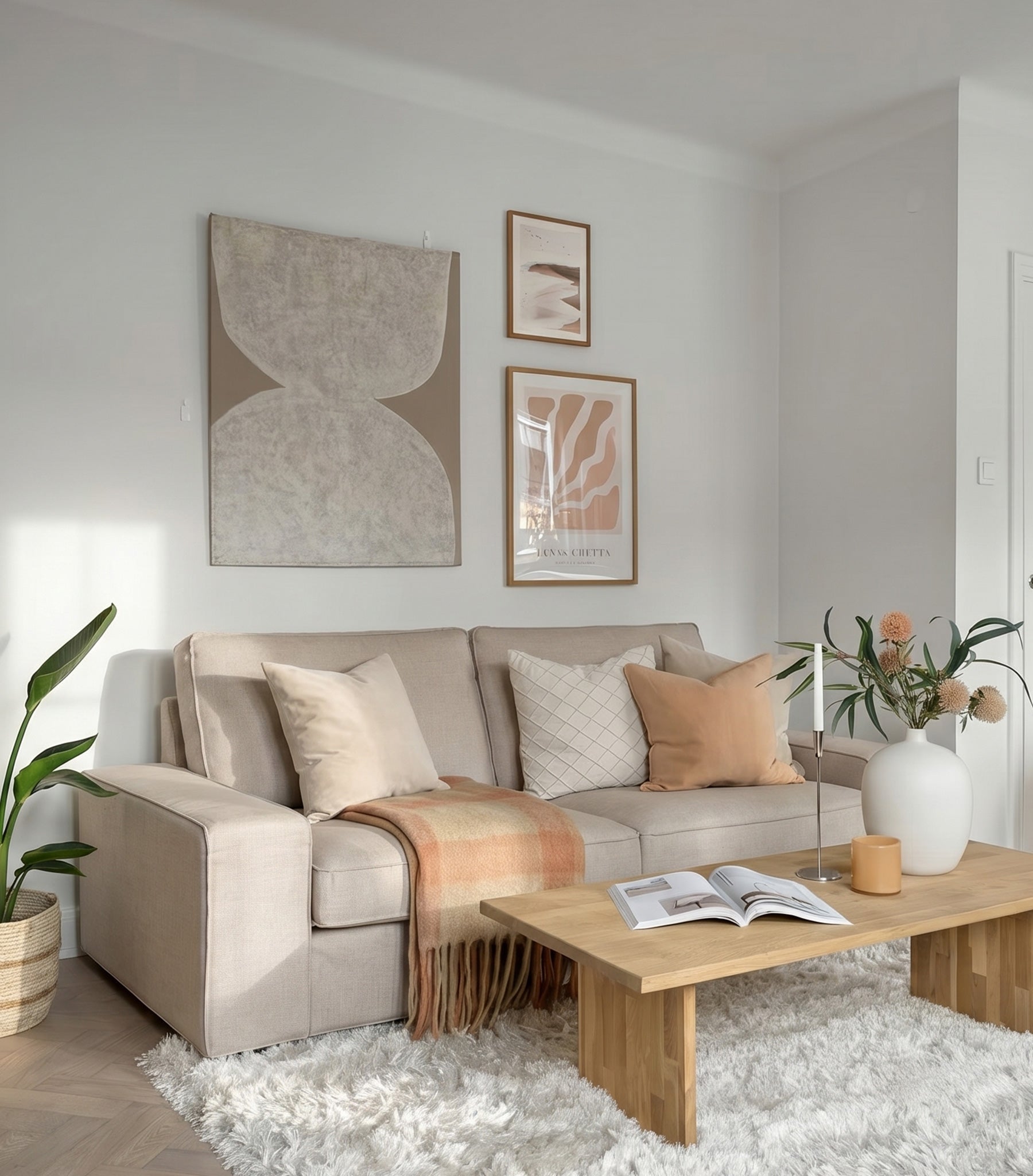 KIVIK Loveseat Cover-Blush pink-Structural Weave