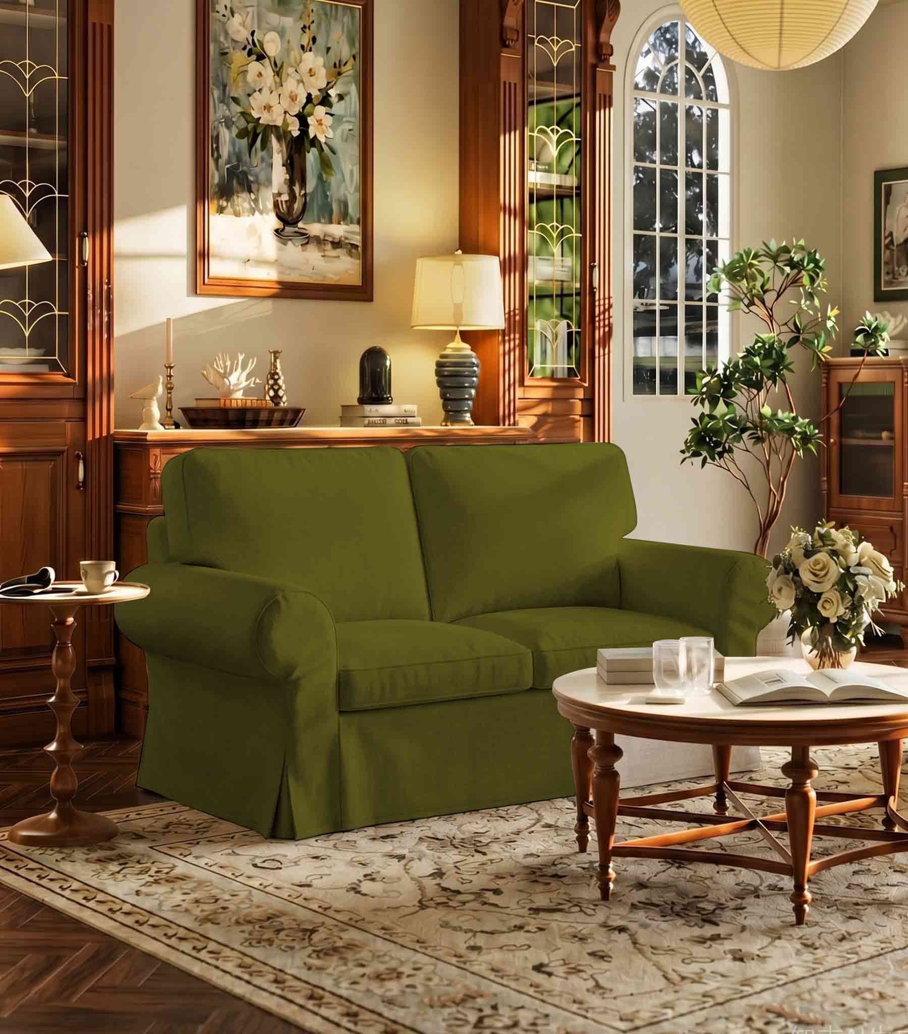 Ektorp Loveseat Cover-Microfiber Olive