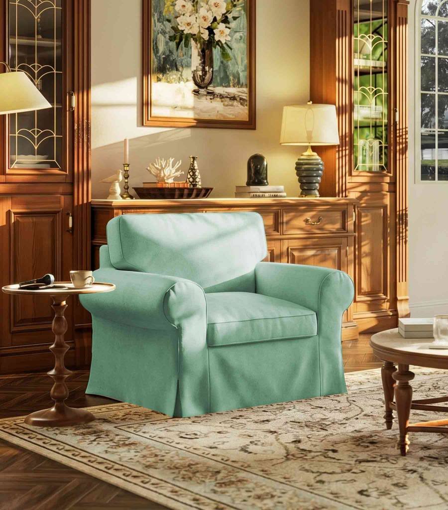 Ektorp Armchair Cover-Microfiber Mint