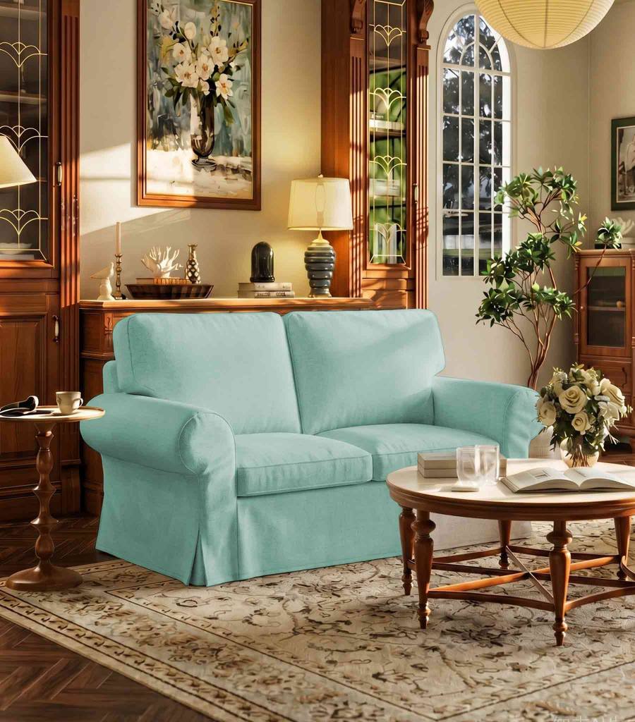 Ektorp Loveseat Cover-Microfiber Mint