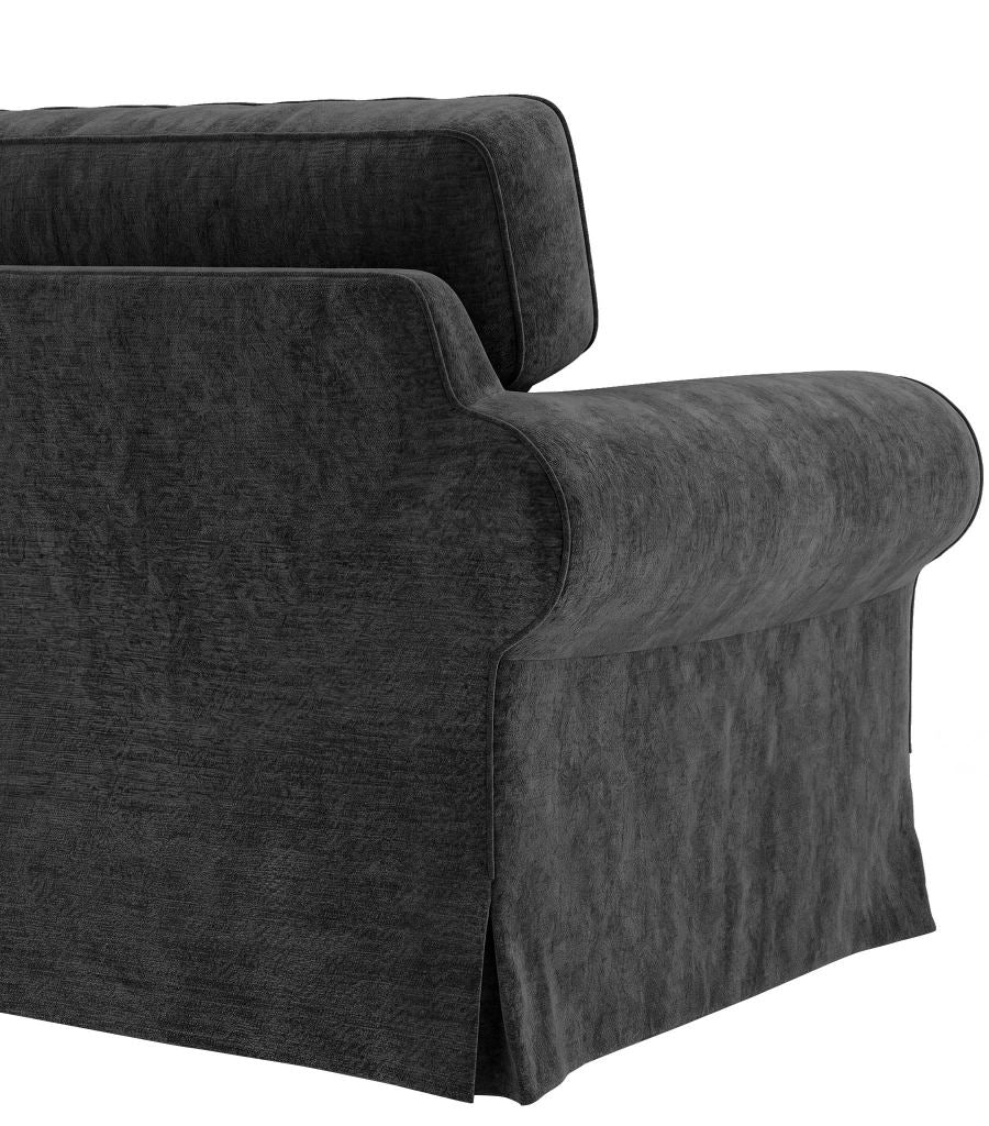 Ektorp Armchair Cover-Chenille Graphite