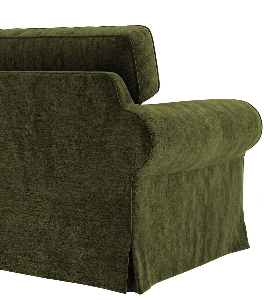Ektorp Armchair Cover-Chenille Winter Moss