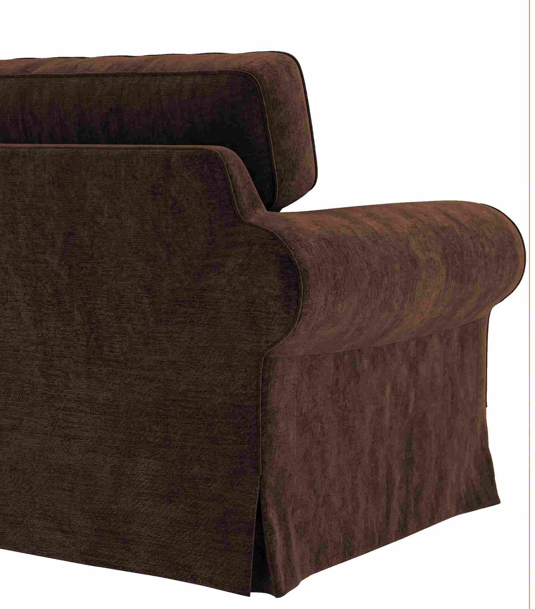 Ektorp Armchair Cover-Chenille Chestnut