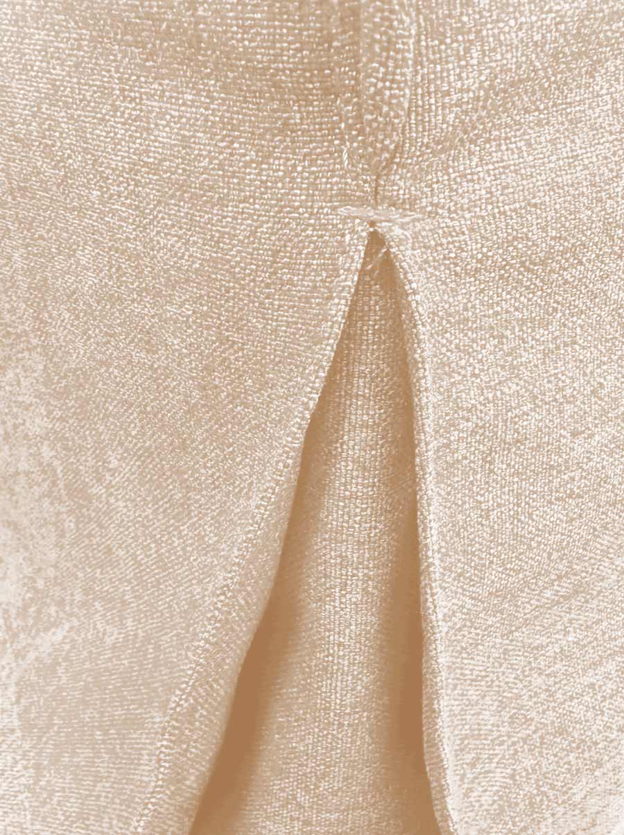 Ektorp Footstool Cover-Structural Weave-Cream