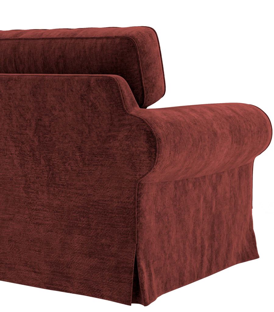 Ektorp Armchair Cover-Chenille Burnt Brick