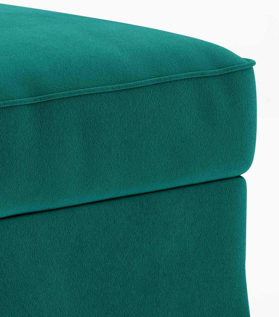 Ektorp Footstool Cover-Velvet-Peacock