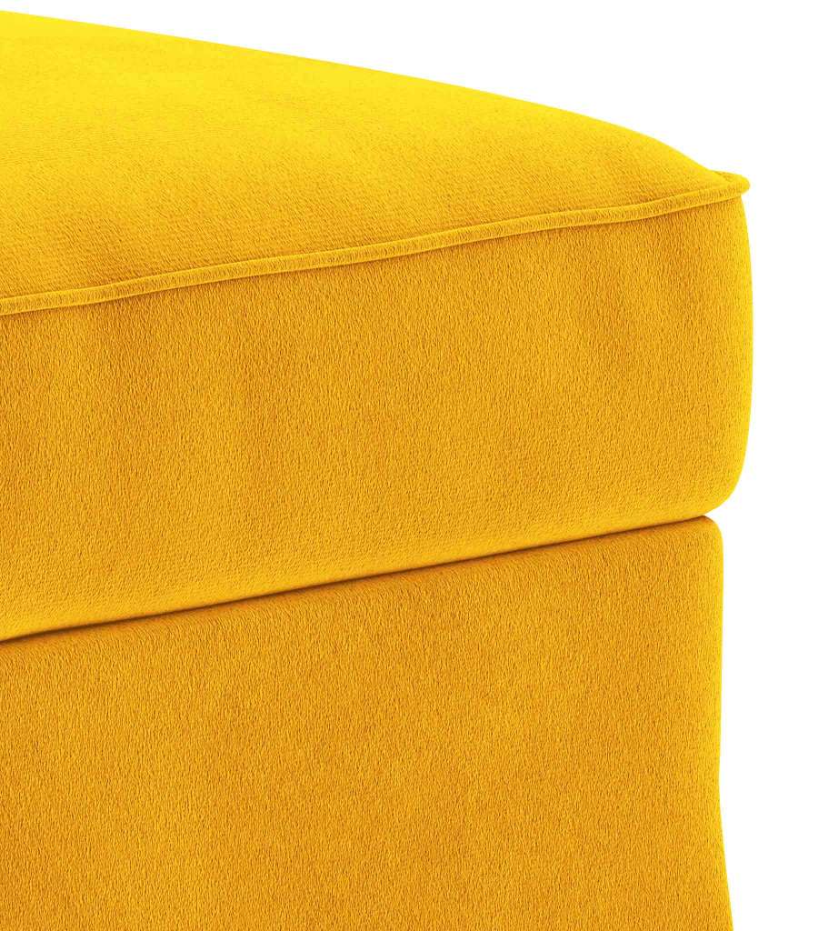 Ektorp Footstool Cover-Velvet-Yellow