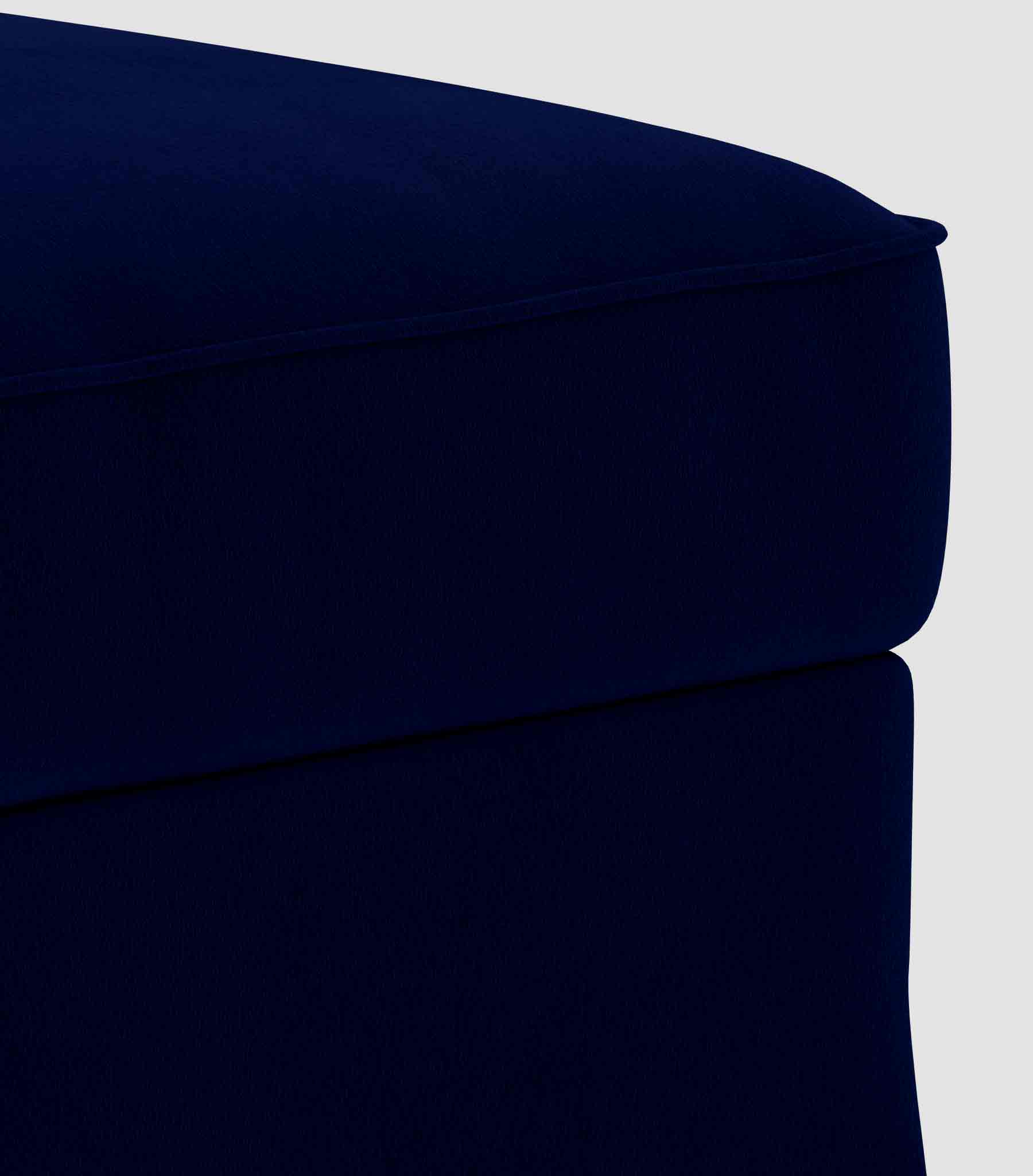 Ektorp Footstool Cover-Velvet-Cobalt blue