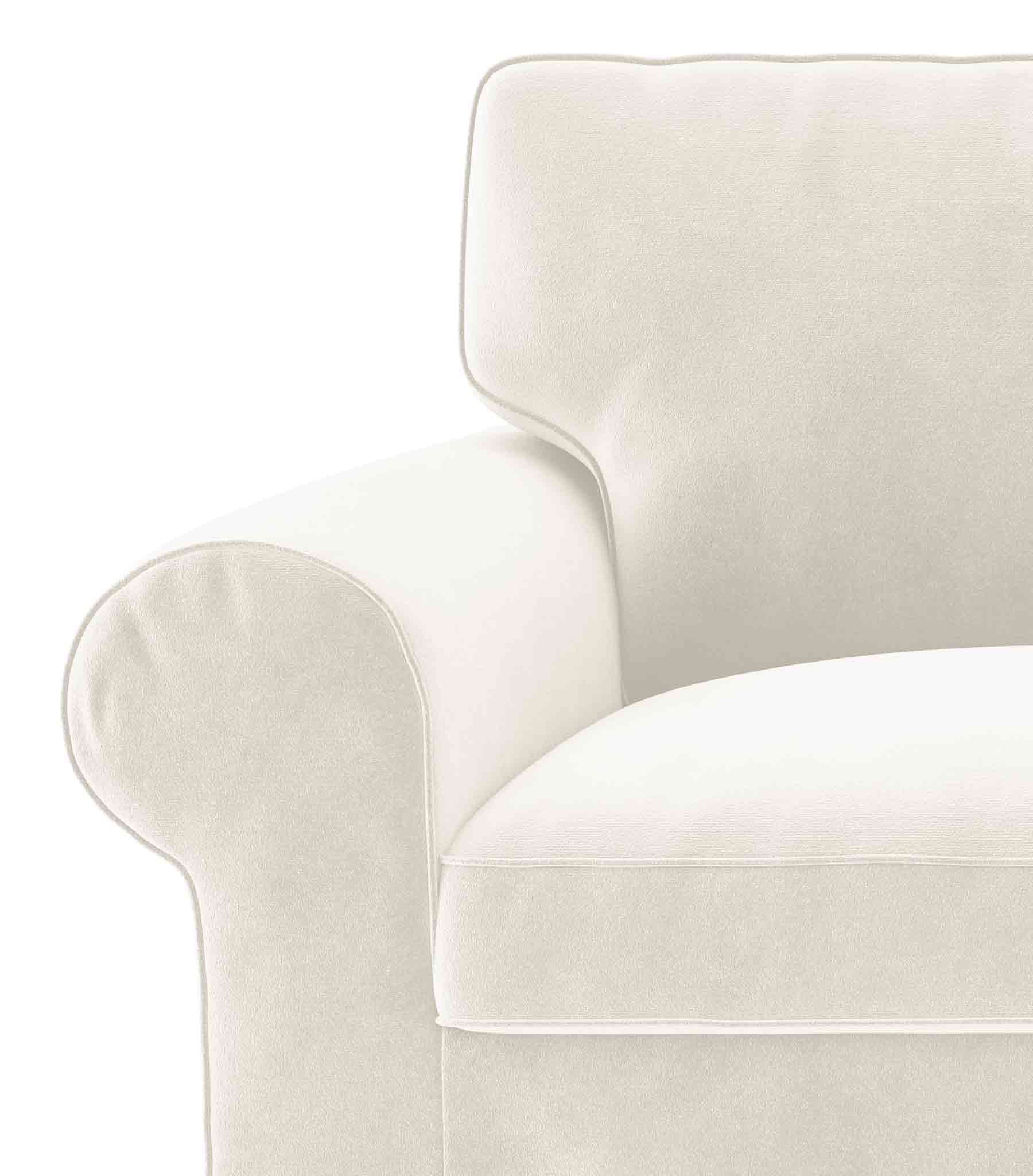 Ektorp 4 Seat Sofa Cover-Velvet beige-Velvet