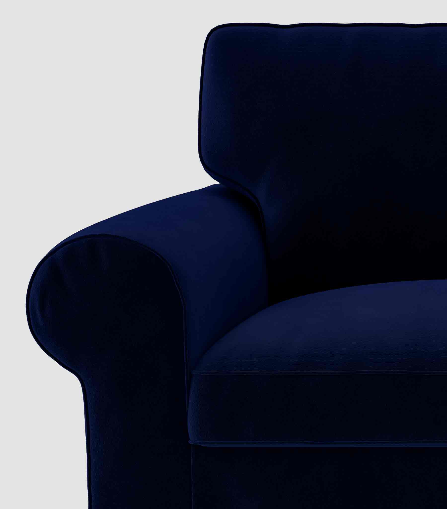 Ektorp Two-Seater Sofa Bed Cover-Cobalt blue-Velvet