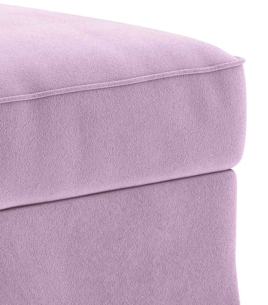 Ektorp Footstool Cover-Velvet-Dusty rose