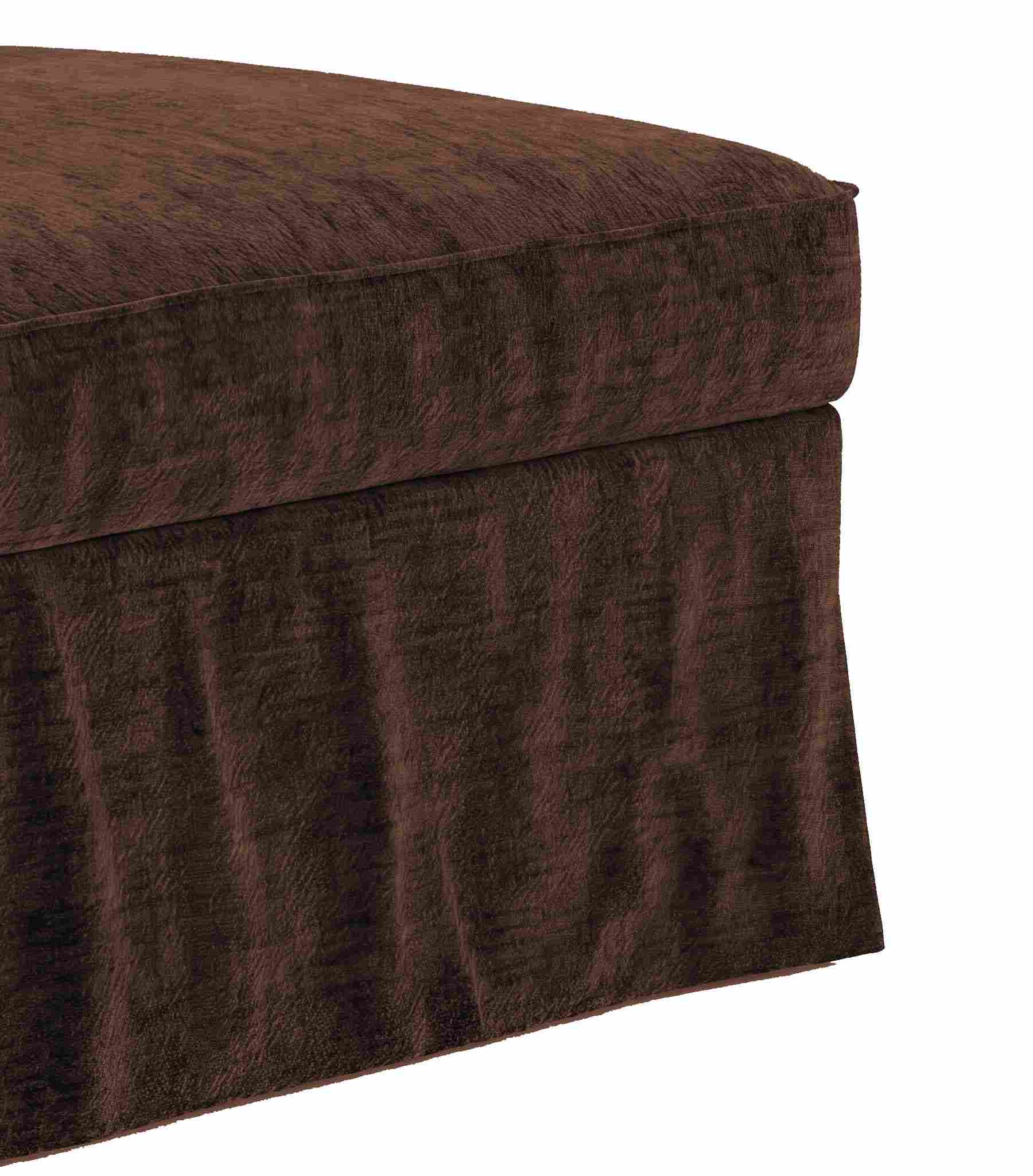 Ektorp Chaise Lounge with Arm Sofa Cover-Chenille Chestnut