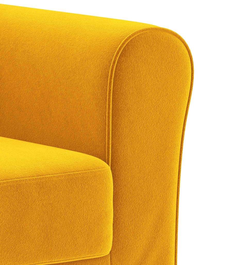 Ektorp Jennylund Chair Cover-Yellow-Velvet