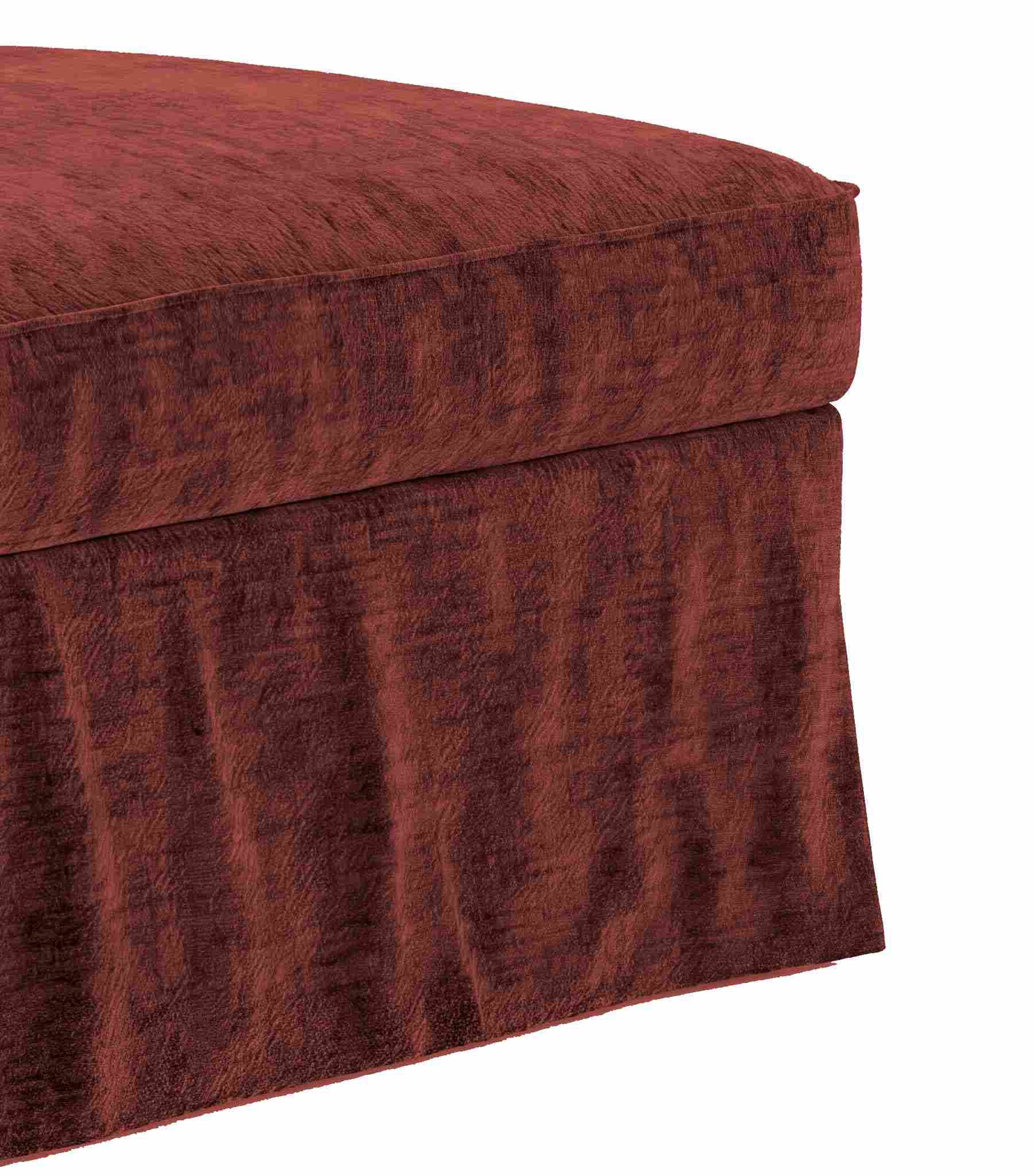 Ektorp Chaise Lounge with Arm Sofa Cover-Chenille Burnt Brick