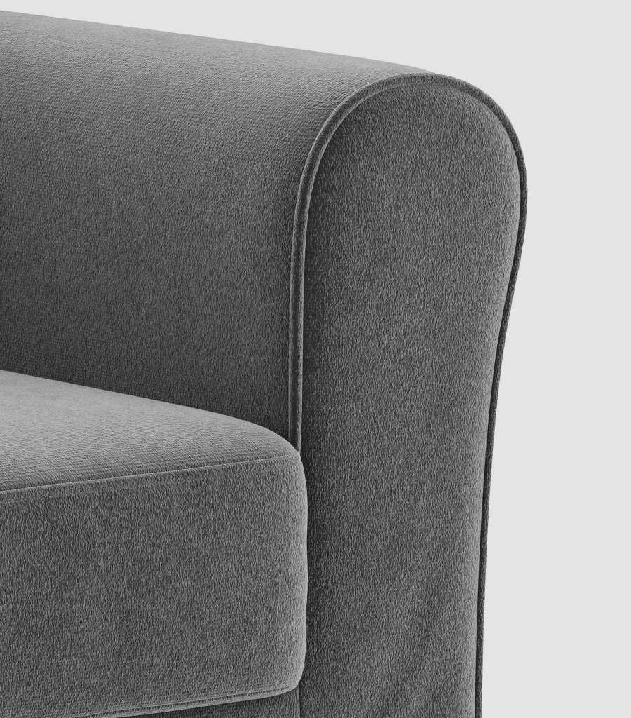 Ektorp Jennylund Chair Cover- Gray-Velvet