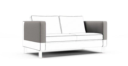 Sofa armrest covers-Care Canvas Ash-Care Canvas