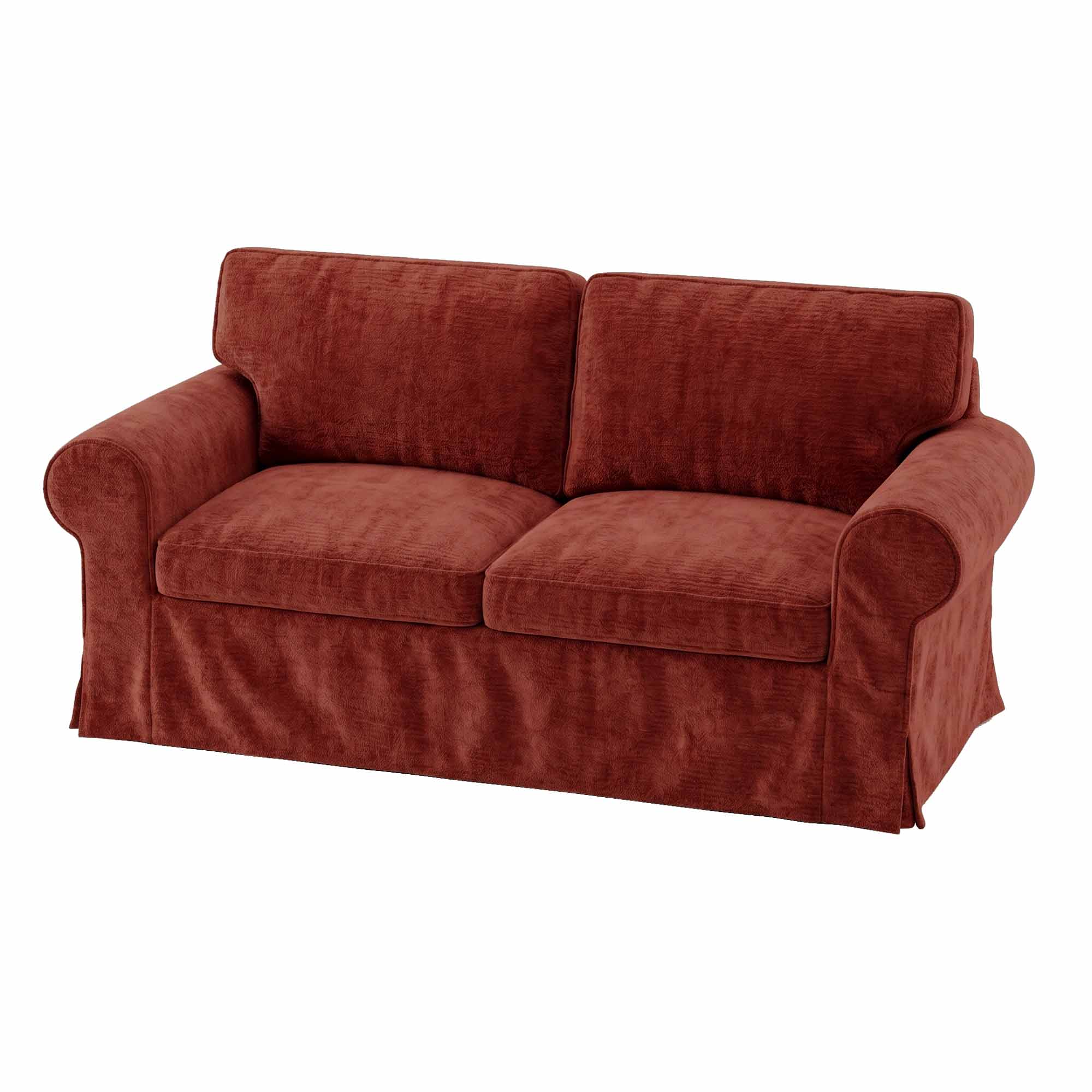 UPPLAND Loveseat Cover-Chenille Burnt Brick