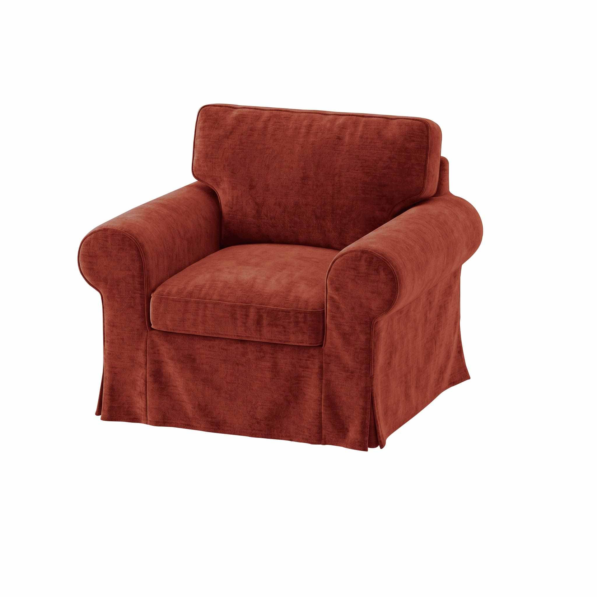 Ektorp Armchair Cover-Chenille Burnt Brick